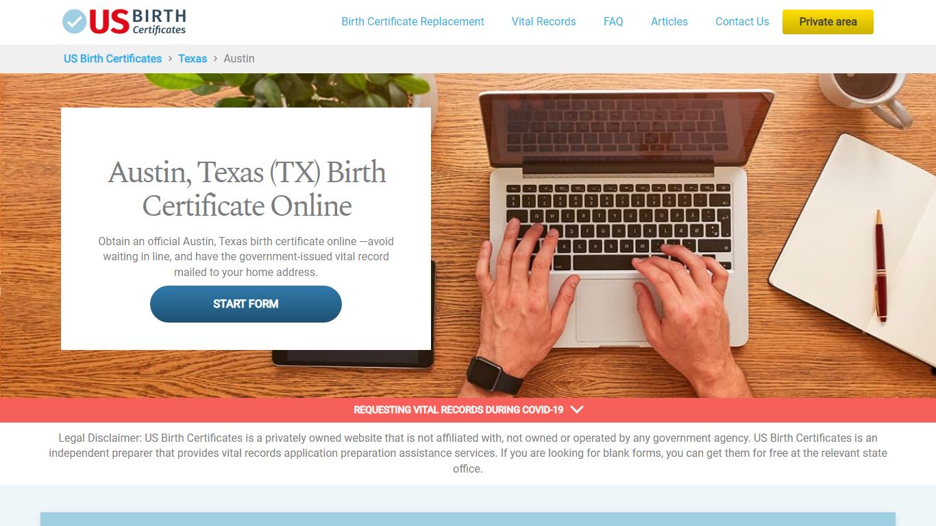 Austin (TX) Birth Certificate Online - US Birth Certificates