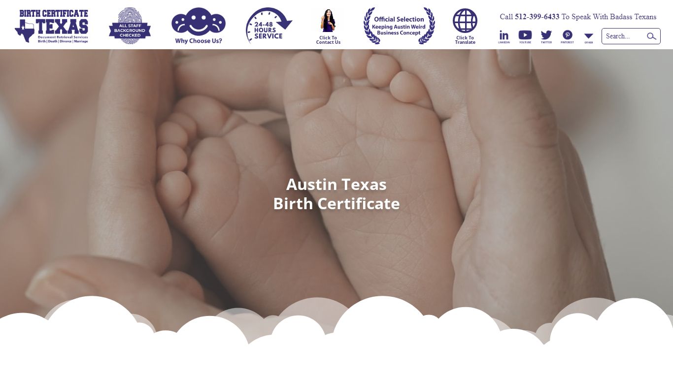 Birth Certificate Austin TX|Vital Records Austin|Vital Statistics ...